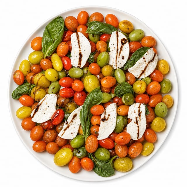 Caprese Salad Plate with Buffalo Mozzarella (Full Tray Serves 16).